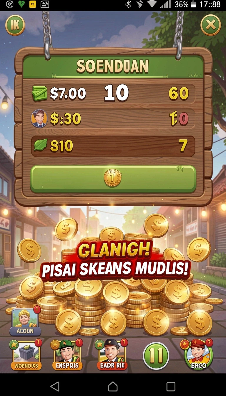 Tampilan antarmuka modac4d di Android